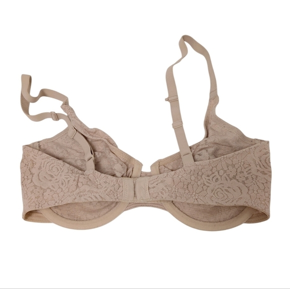 WACOAL 32D Underwire Bra Halo Lace Convertible Underwire Natural Nude - Picture 4 of 9